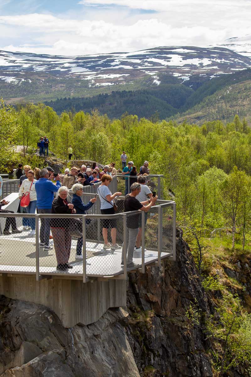 Uitzichtpunt bij Vøringsfossen