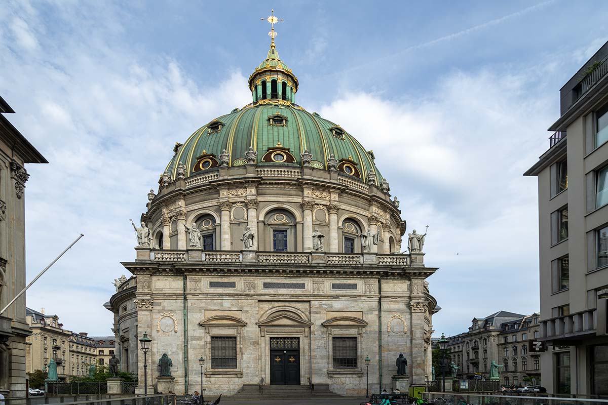 Frederikskerk in Kopenhagen achterkant van de kerk