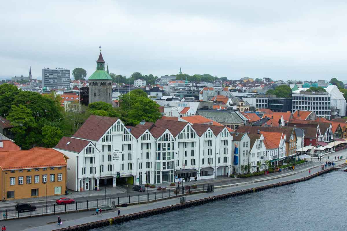 Stavanger zicht van cruiseschip