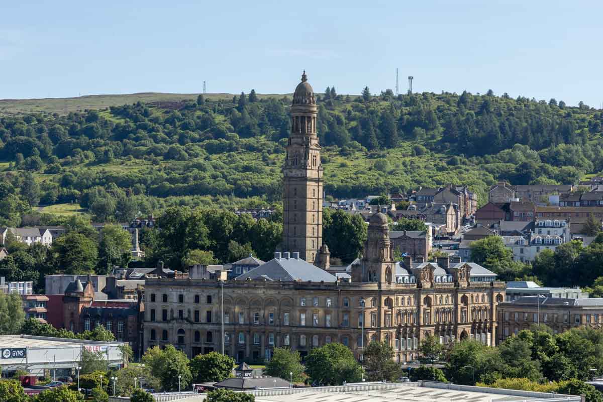 Greenock Town Hall met Victoria Tower